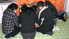 Nordkoreanische Christen beim Beten